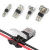 10 Buc. Conector Universal Compact cu Fir cu 2 Pini pentru Audio Auto LED, FORMĂ T/H, Conductor cu Îmbinare Rapidă prin Crimp, Bloc Terminal AWG 18-22
