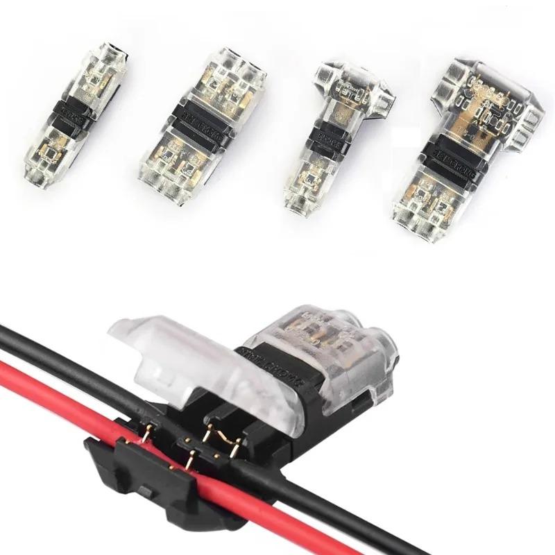 10 Stücke 2Pin Led Car Audio Universal-Compact-Draht-Anschluss T/H FORM Leiter Schnellverbinder Crimp Terminal Block AWG 18-22