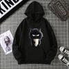Hot-selling ribbed bottom pendulum sweater European and American animal cat print sweatshirt special couple jumper
