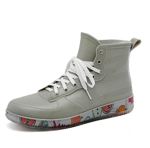 Fashion Men's Sports Shoes Rain Boots Round Toe Rainboots None Ankle Tassel Boots Men's Rain Shoes Botines Para Hombres Zapatillas Male