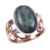 Natural Rhyolite Gemstone Handmade 925 Sterling Silver Two Tone Ring S.10 H1r78