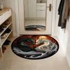 3D Dragon Bathroom Rug Absorbent Floor Mat with Anti-Slip Backing Realistic Dragon Decorative Rug for Bedroom Living Room Playroom