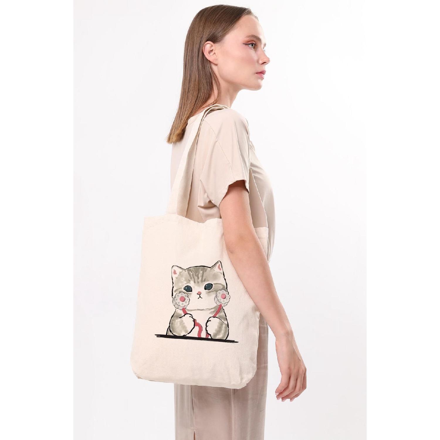 

Canvas Doctor Cat Tote Bag C1613 Standart вершковий