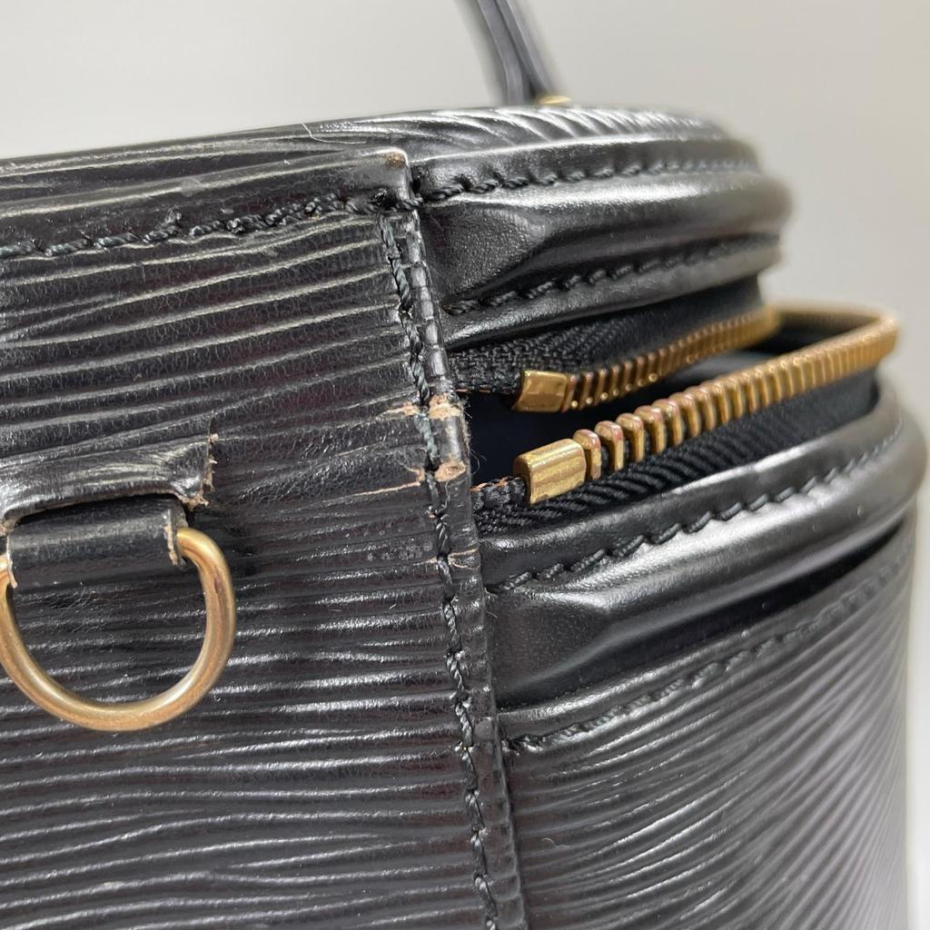 LOUIS VUITTON Epi Cannes Vanity Handbag black Women used