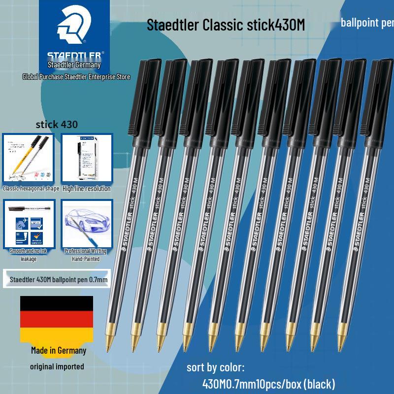 German Warrior Armor Ballpoint Pen - Classic Stick 430, 0.5/0.7mm, Red/Blue/Black Ink