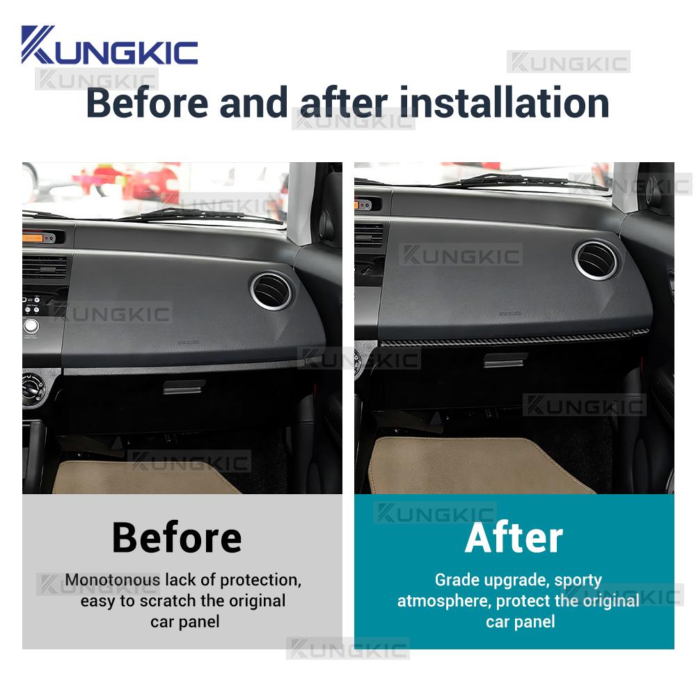 Echter Weicher Karbonfaser-Aufkleber Für Suzuki Swift ZC31S/ZC32S 2005 2006 2007 2008 2009 2010 Auto Mittelkonsole Beifahrer-Zierleiste