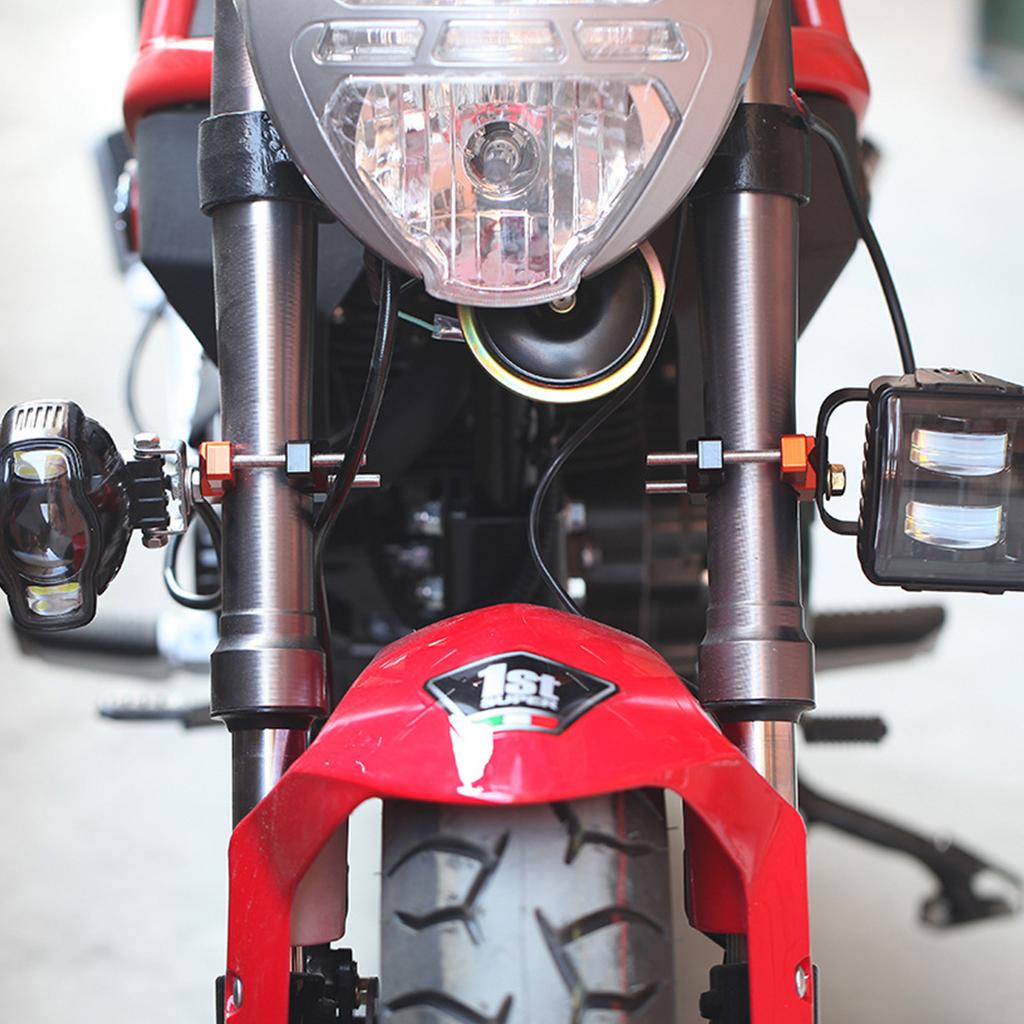 Suport de prindere pentru bară de protecție motocicletă, suport pentru lumini de ceață/conducere, montare lumini de semnalizare, ajustare 360 de grade