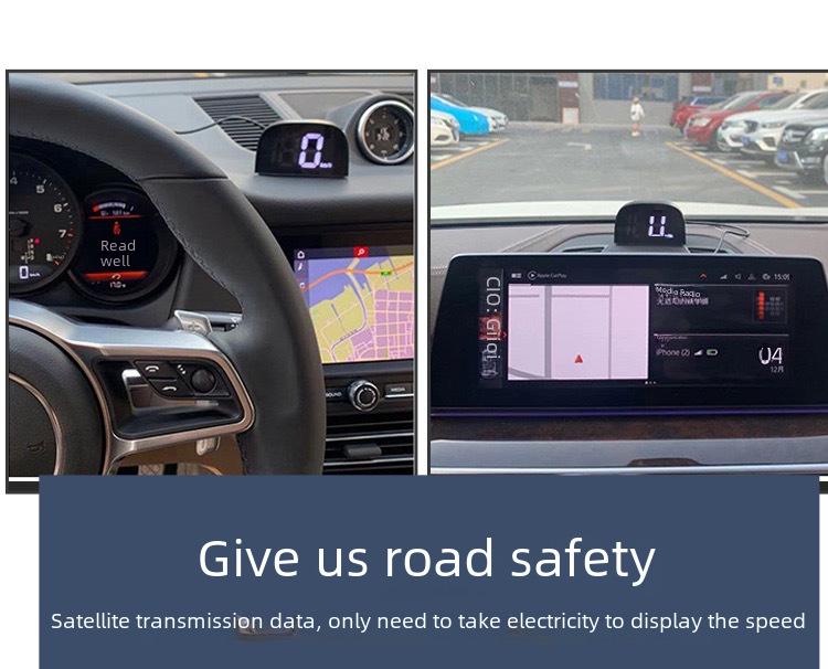 2023 Universelles Auto-HUD-Display: Echtzeit-GPS- & Beidou-Geschwindigkeit in KM/MPH