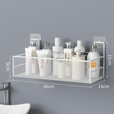 No-Drill Bathroom Kitchen Grid Design Iron Storage Basket