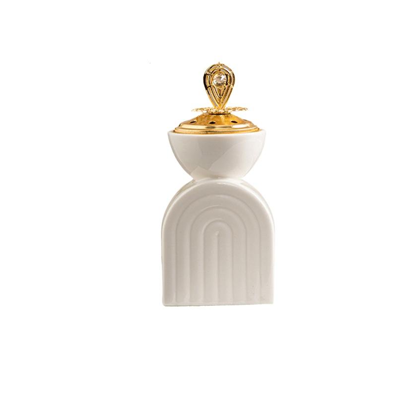 Modern Simple Black and White Arch Aromatherapy Burner Middle Eastern Arab Festival Handheld Incense Burner Home