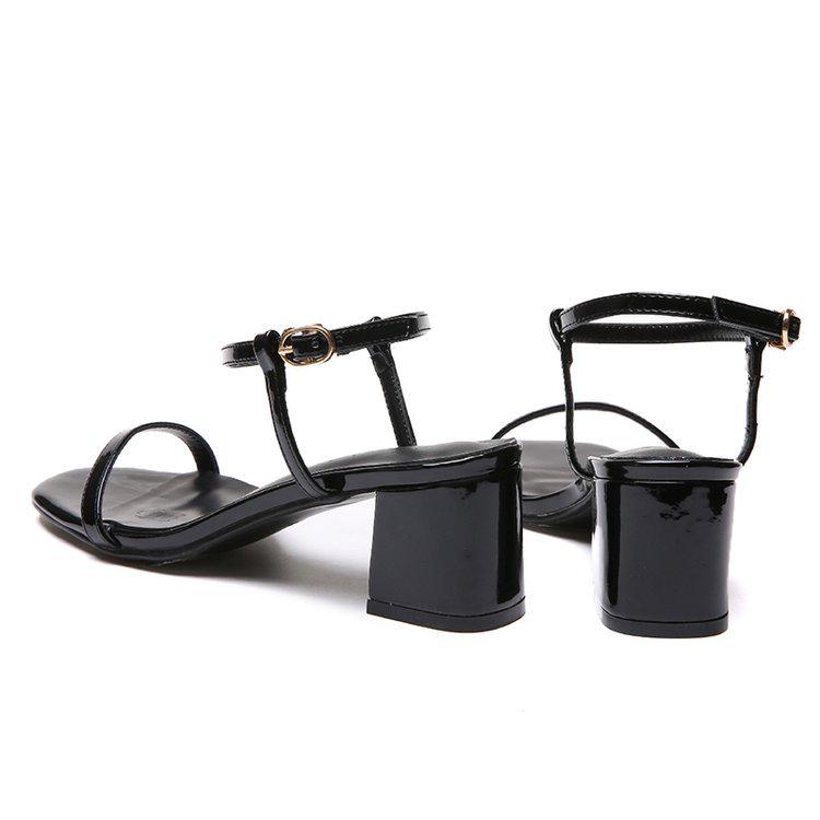 

Модные летние новые женские сандалии с открытым носком, шлепанцы на толстом каблуке, женская обувь, европейские туфли, сандалии на платформе hjk89 6 чёрный