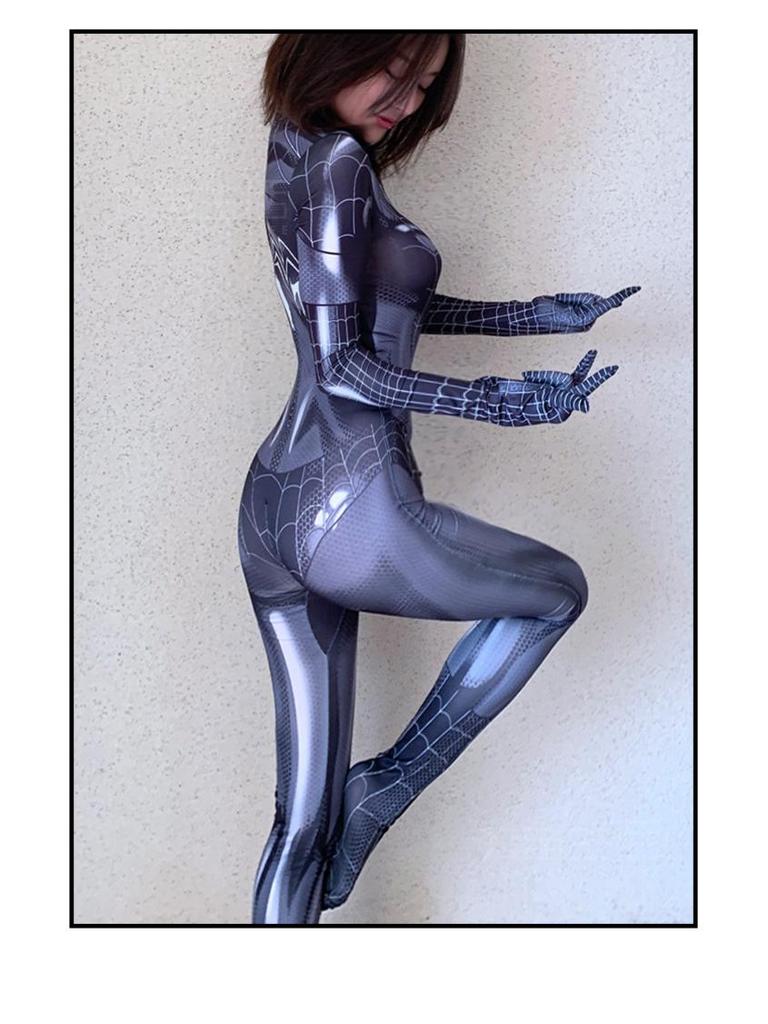 Spiderman Cosplay: Sexy Open-Crotch Lingerie Set with Removable Pieces for Role Play