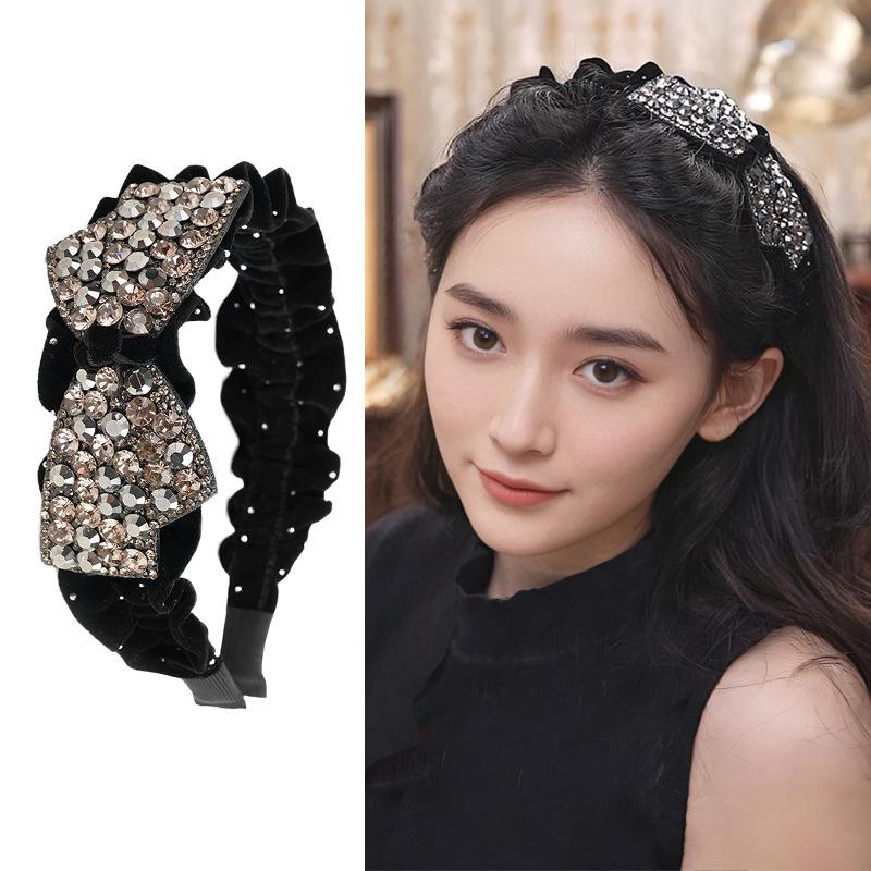 Bandeaux Papillon en Tissu Plissé Pour Femmes Bandeau Tempérament Élégant Français Accessoires Cheveux