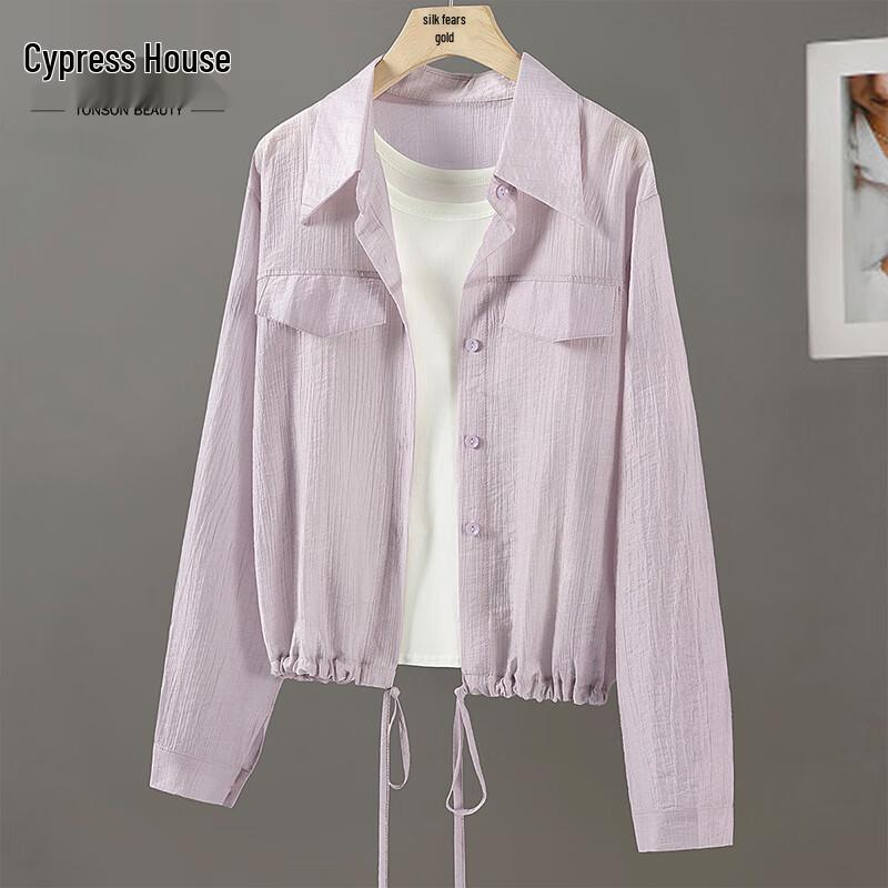 Women s Drop-Shoulder Collared Shirt ONE SIZE