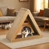 Cat Foldable Scratching Board - Triangular Design with 6 Play Surfaces, Durable Triangle Shape for Playing and Scratching, Interactive Fun