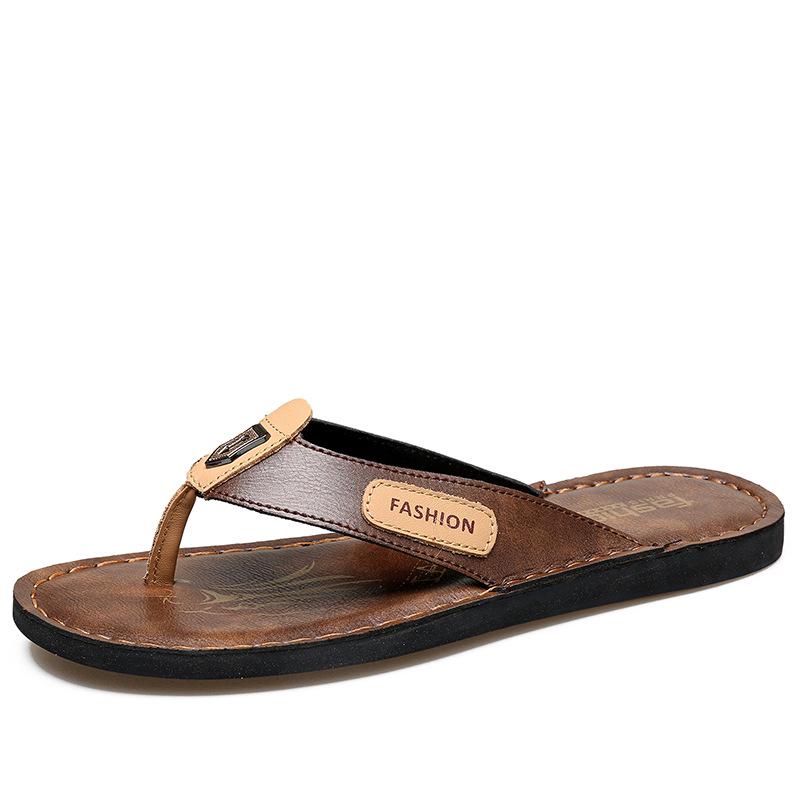 Plus Size Hand-stitched Casual Men's Beach Flip-flops