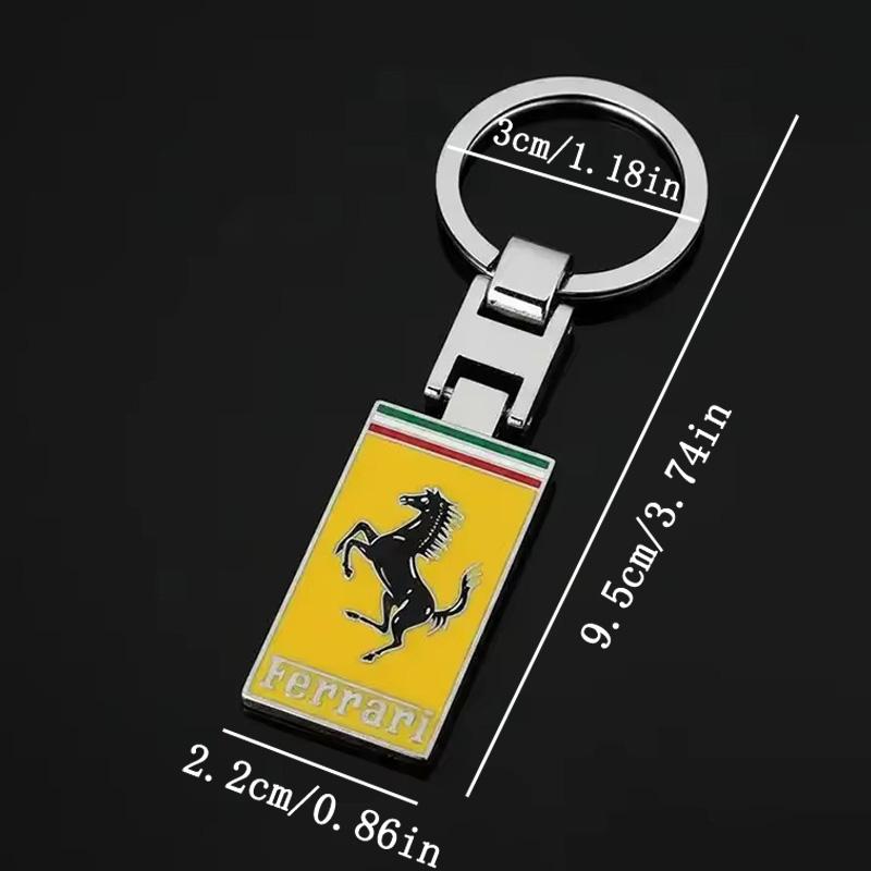 F-Ferrari-F Metal Car Keychain Pendant Buckle Keyring Key Chain Gift For Ferrari F1 F80 SF90 Stradale SF90Spider 296 GTB 488 GTS