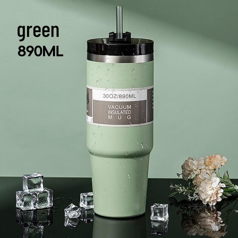 CHANGQI Portable Stainless Steel Insulated Straw Mug