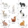 Cross-border Rabbit Model: Dwarf & Lop-eared Rabbit Face Wash and Sitting Pose Static Ornament Toy