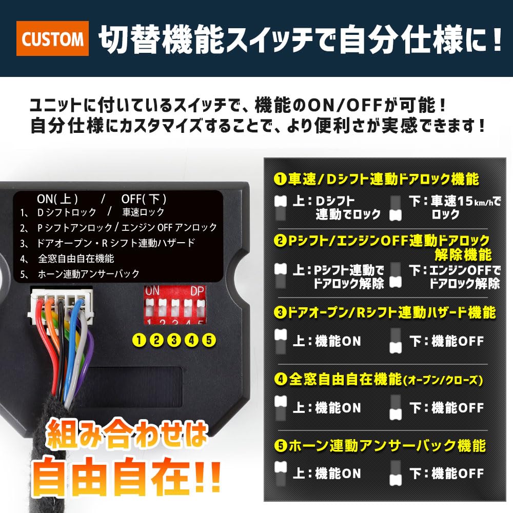 Yours Harness for Honda with Auto Hazard Door and Full Window Easy Custom and Features ZR-V Multi-Function Y508-021 [2] M, Warning, Speed-Activated