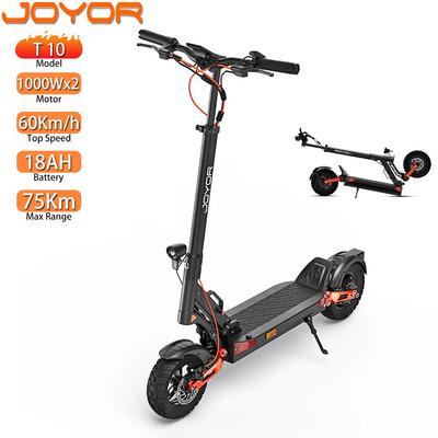 Electric Scooter Foldable Joyor T10 1000Wx2 Dual Motor Electric Scooter For Adult Top Speed 60Km/h 60V 18AH Range 75Km Load 120kg