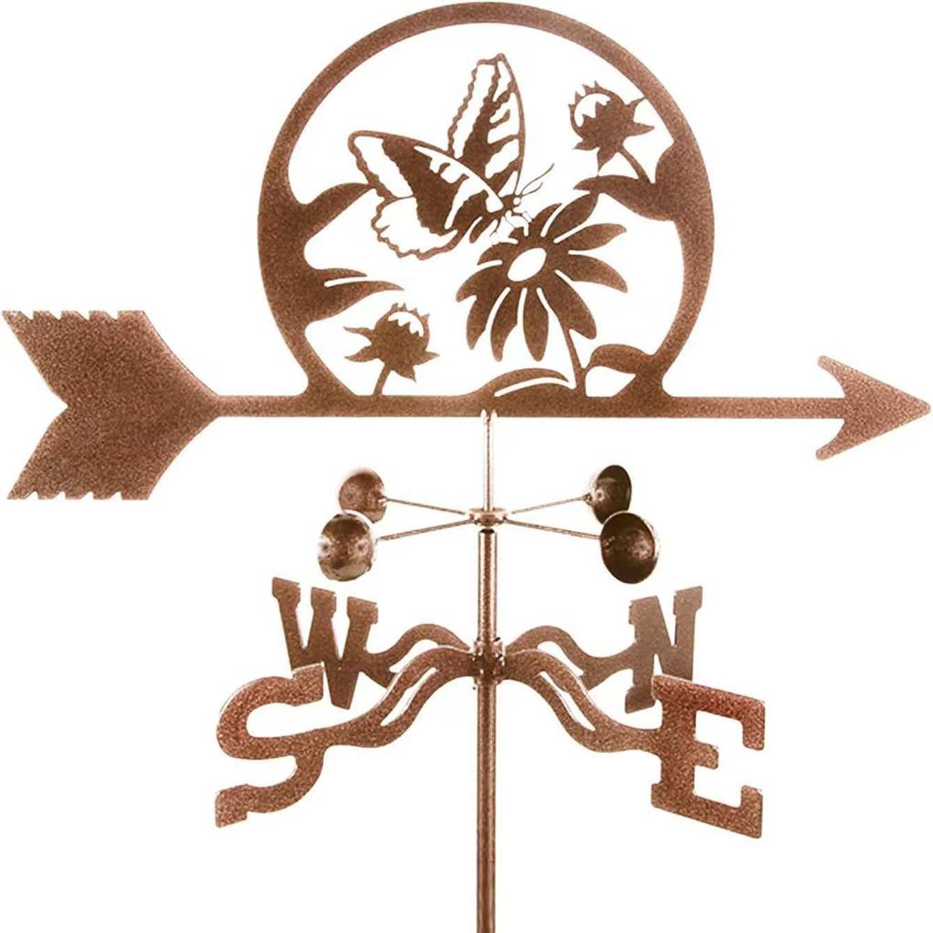 Wetterfahnen-Ornament aus Edelstahl für den Außenhof