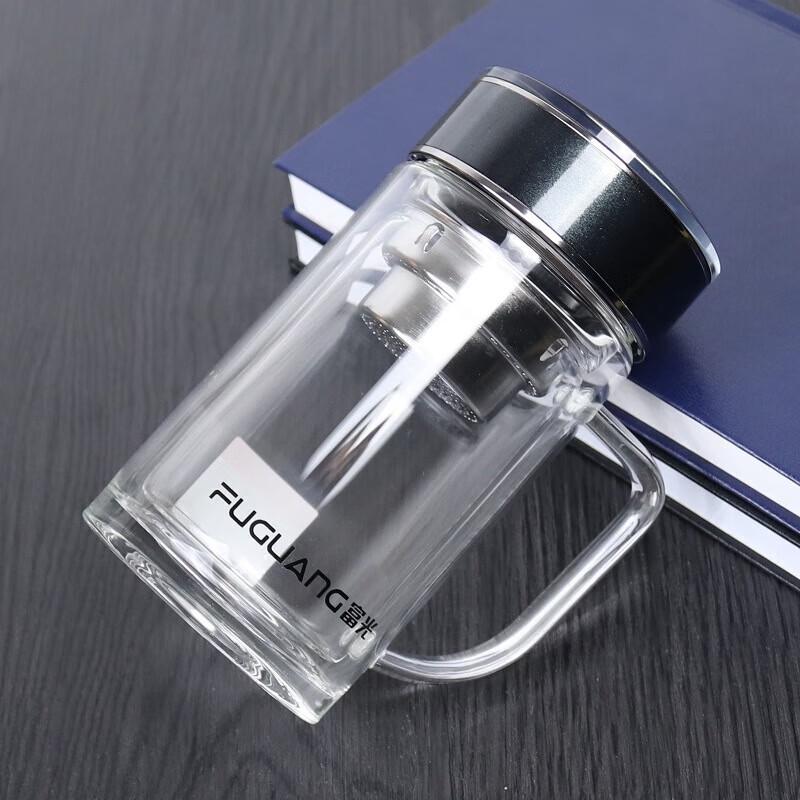 Fuguang Yiming Double-Layer Glass Office Cup