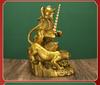 Brass Statue of Zhao Gongming Riding Tiger - God of Wealth, Five Roads Luck Attractor