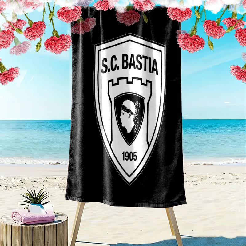 Bastia Spirit Print Beach Towel, Large Soft Quick Dry Towel for Beach Camping Swimming