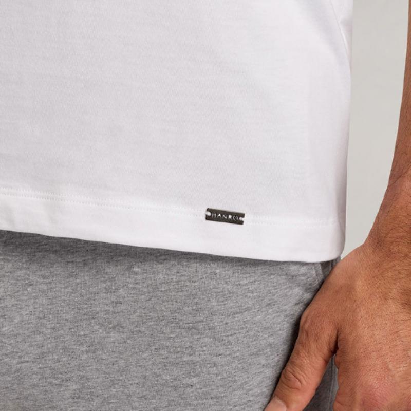 Hanro ShorT Sleeve T shirT 75050 whiTe
