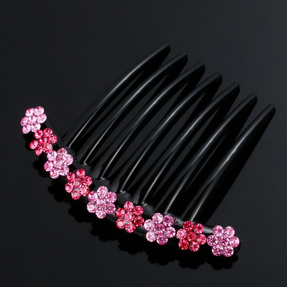 Fold Wrap Teeth Hair Clip Bridal Headpieces Hairpins Rhinestone Hair Combs Crystal Hair Bun Maker