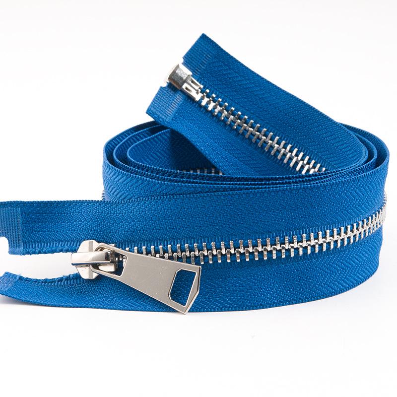 No. 5 Double Open End Metal Zipper for Down Jackets with Plastic Teeth and Sun Protection