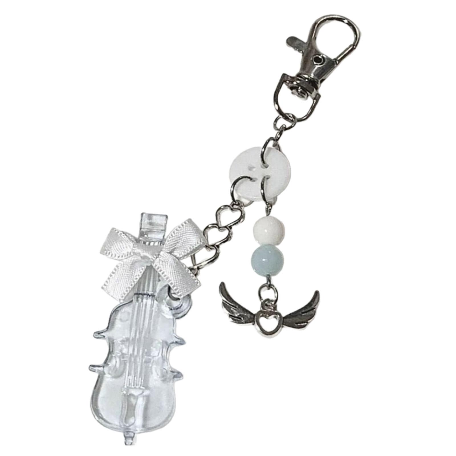 Милый брелок-подвеска в виде виолончели с бантом — фото 4