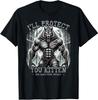 Funny Graphic Tee I'll Protect You Kitten Alpha Wolf T-Shirt