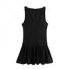 Winter New European & American Fashionable Bow Short Dress for Women