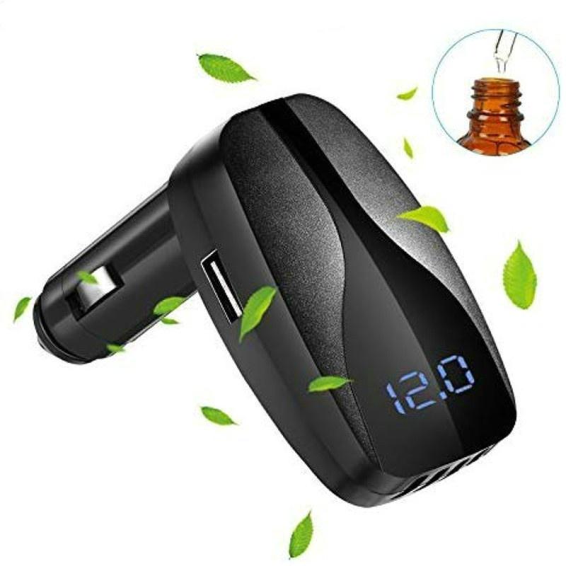 

Багатофункціональний складаний автомобільний очищувач повітря 2.1A USB Швидка зарядка рот ароматерапія негативний іон генератор очищувач запаху чорний