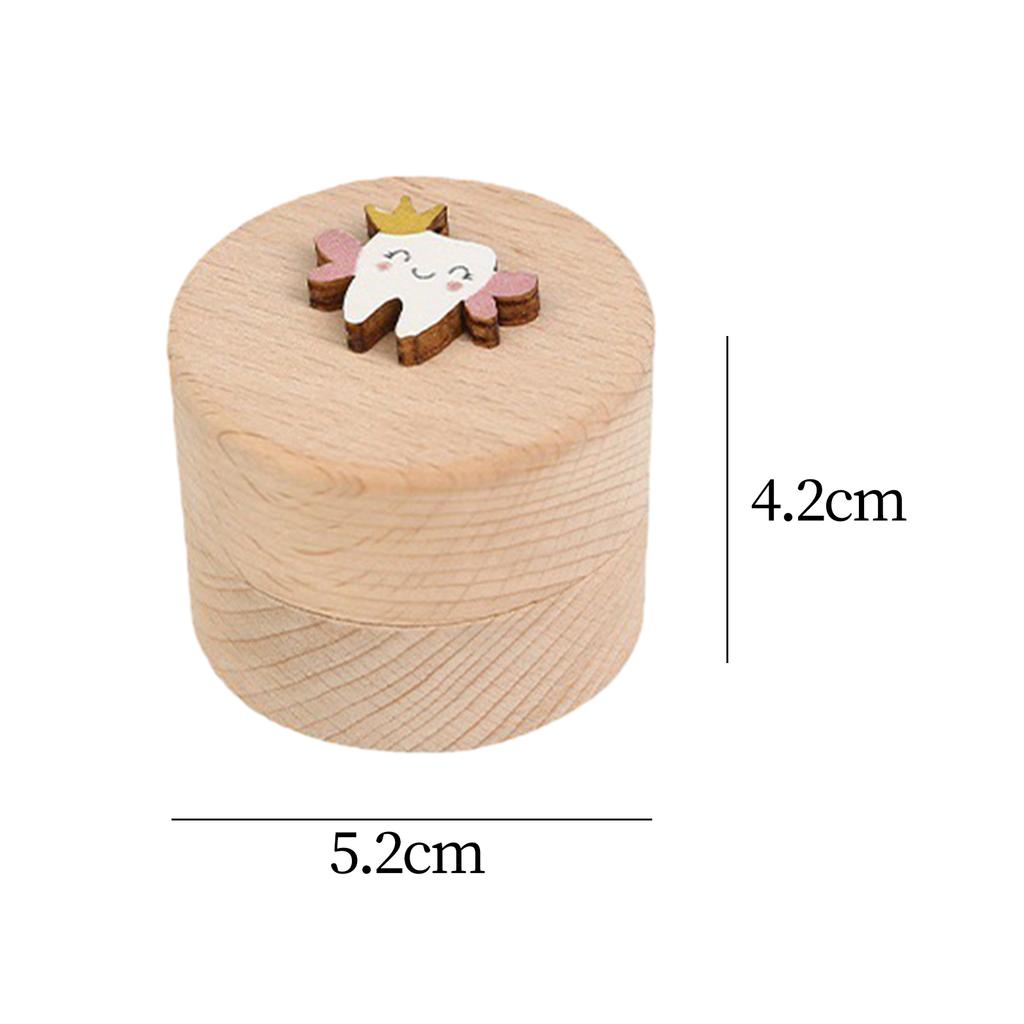 Baby Tooth Keepsake Box Portable Collection Box Wooden Baby Box Tooth Fairy Box Tooth Container Case for Birthday Gift Kids Baby