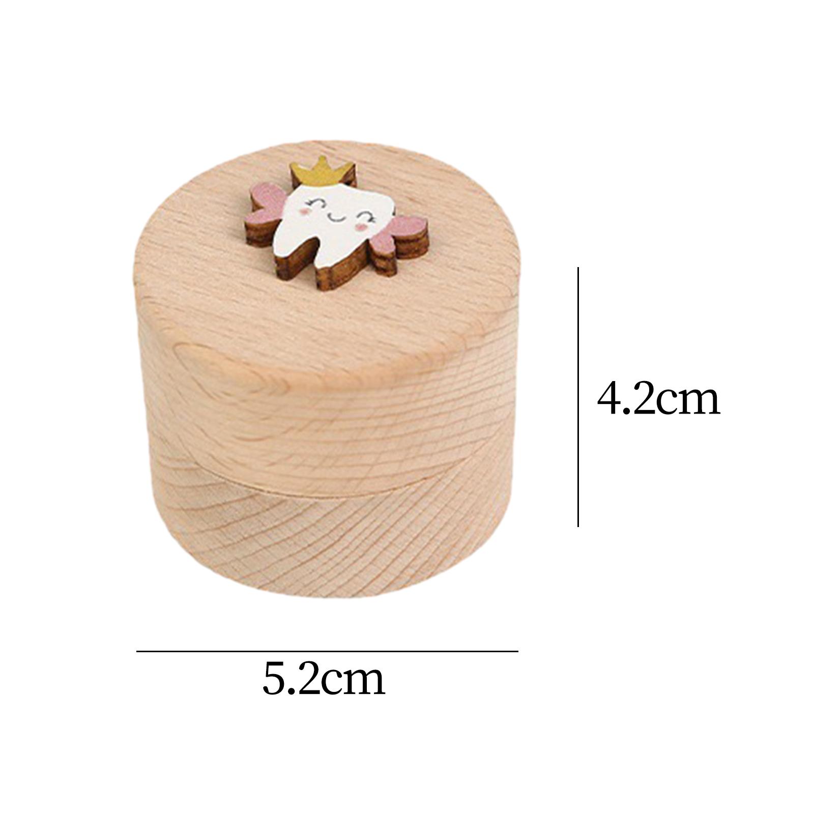 

Baby Tooth Keepsake Box Portable Collection Box Wooden Baby Box Tooth Fairy Box Tooth Container Case for Birthday Gift Kids Baby