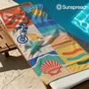 Retro Hawaiian atmosphere Beach Towel Quick Drying Travel Towel Unisex Soft Comfortable Quick Dry Portable for Men Women Beach