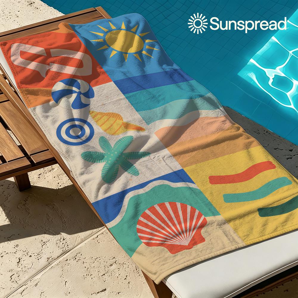 Retro Hawaiian atmosphere Beach Towel Quick Drying Travel Towel Unisex Soft Comfortable Quick Dry Portable for Men Women Beach