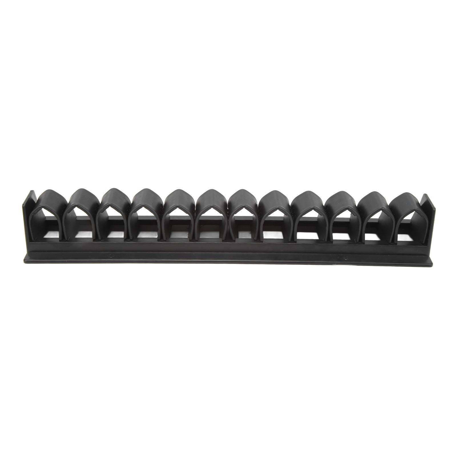 Igeteck Black Horse Whip Crop Holder Plastic Horse Whip Rack Wall Mounted For Horse Stables