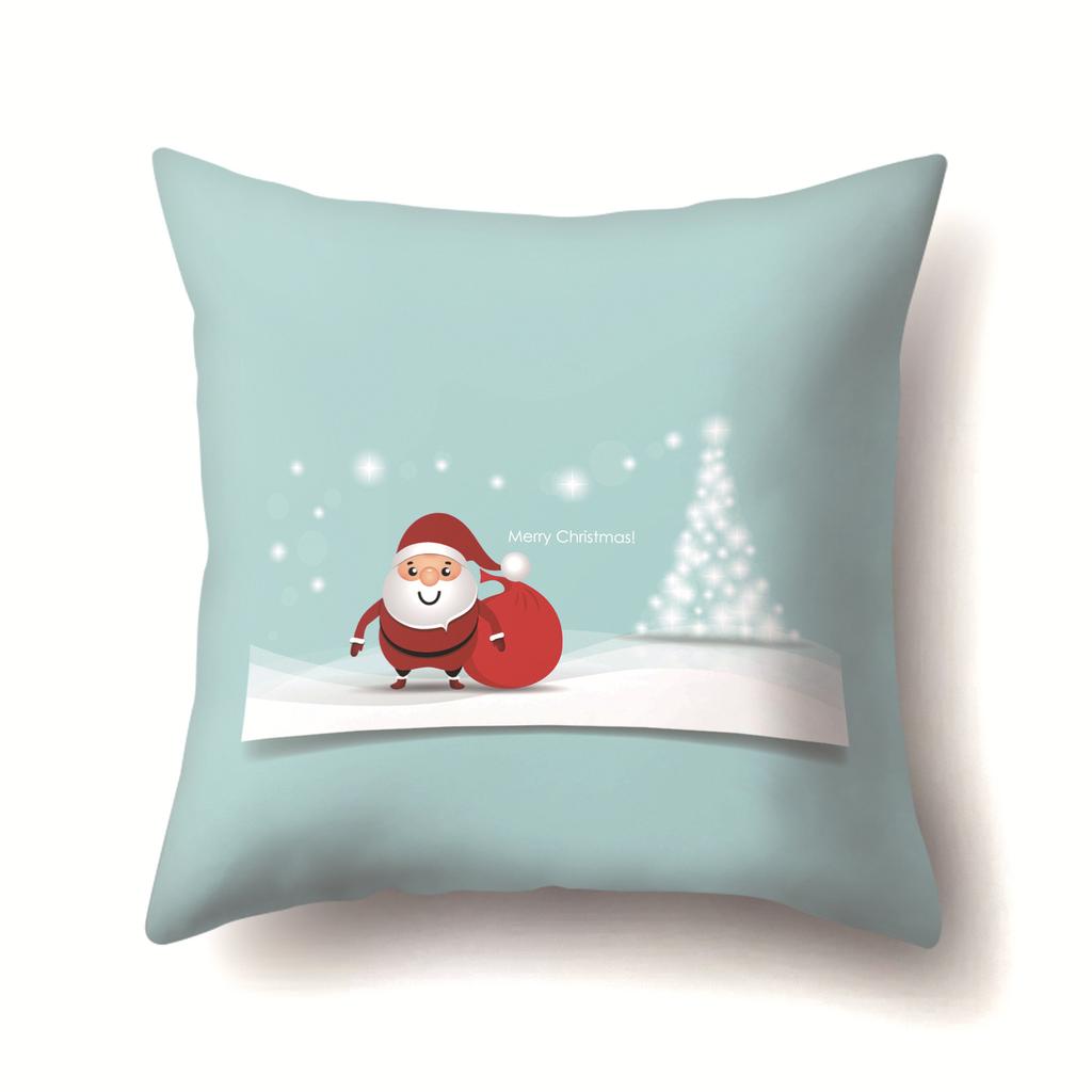 Christmas Gifts Santa Claus Pattern Pillow Polyester Home