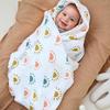 120x110cm Swaddles Blanket for Newborns Breathable Cotton Baby Wrap Cloth Bath Towel Boys Girls Nursery Essential