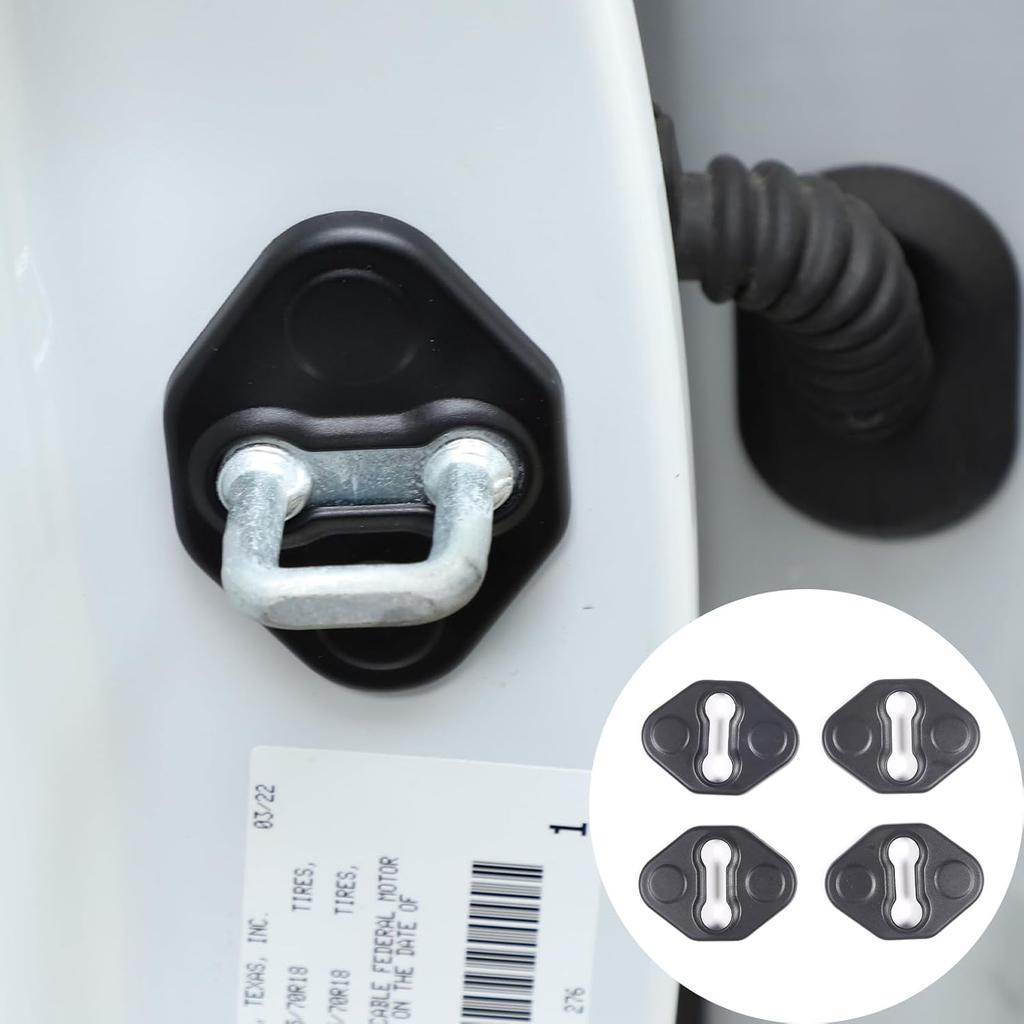 LLKUANG Car Door Lock Latches Cover Protector Compatible with Toyota Tundra 2022 2023 2024 Accessories ABS Car Door Lock Decorations