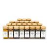 40oz Glass Pepper Powder Square Seasoning Bottle Set, 120ml, Bamboo Lid with Holes