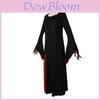 The Addams Family Morticia Addams Cosplay Costume With Polyester Fabric For Halloween Dressup For Women