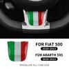 Carbon Fiber Style Interior Sticker for Abarth 595 Fiat 500 2020 2021 2022 2023 2024 Interior Panel