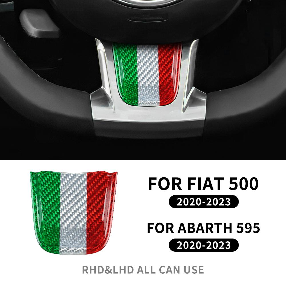 Carbon Fiber Style Interior Sticker for Abarth 595 Fiat 500 2020 2021 2022 2023 2024 Interior Panel