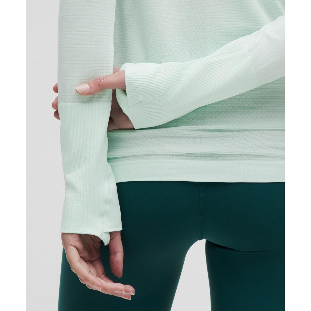 Lululemon Swiftly Tech Long Sleeve Shirt 2.0  Hip Length Sea Mist Sea Mist