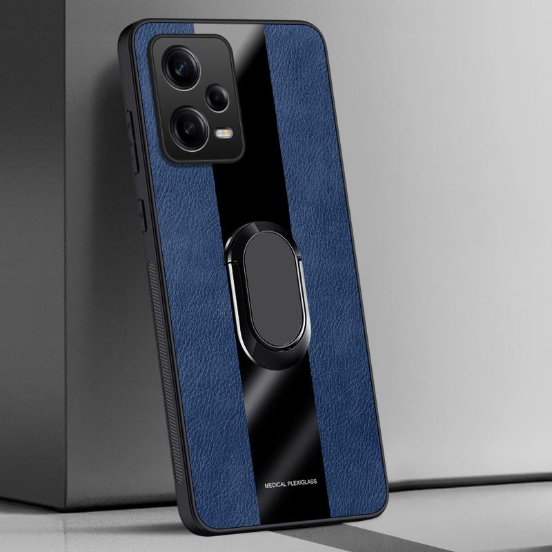 Ring Holder Leather Case For Xiaomi Redmi Note 12 Pro Plus Cover Luxury Magnetic Silicone Phone Case For Redmi Note 12 Turbo 5G